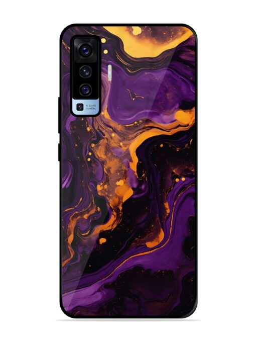 Painting Of A Purple Glossy Metal Phone Cover for Vivo X50 Zapvi