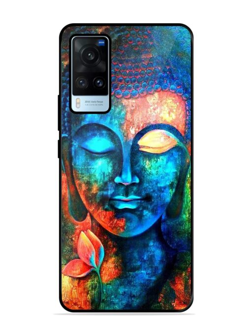 Buddha Painting Glossy Metal Phone Cover for Vivo X60 Zapvi