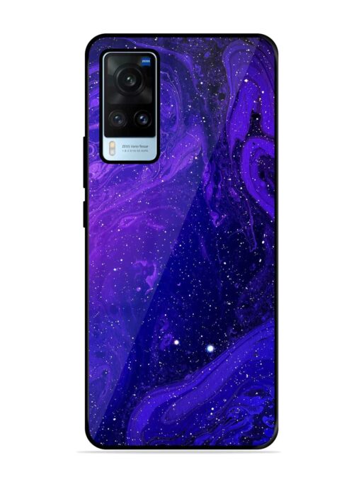 Galaxy Acrylic Abstract Art Glossy Metal Phone Cover for Vivo X60 Zapvi