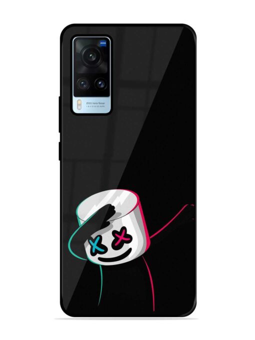 Black Marshmallow Glossy Metal Phone Cover for Vivo X60 Zapvi