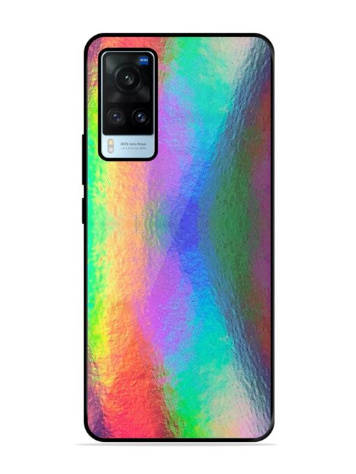 Colorful Holographic Background Glossy Metal TPU Phone Cover for Vivo X60 Zapvi