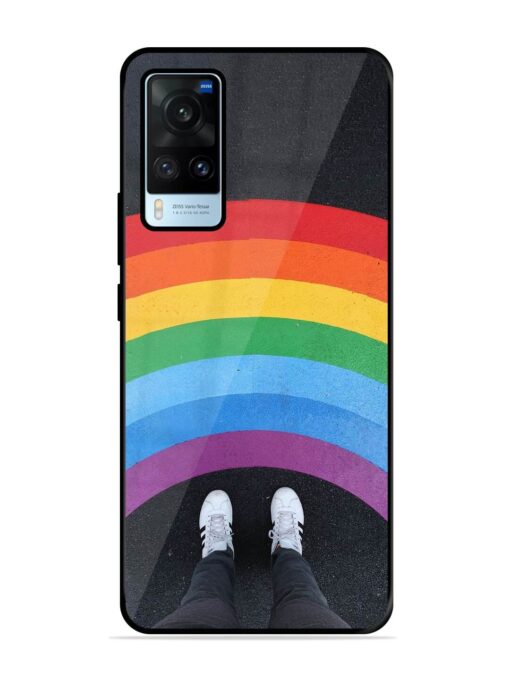 Legs Rainbow Glossy Metal TPU Phone Cover for Vivo X60