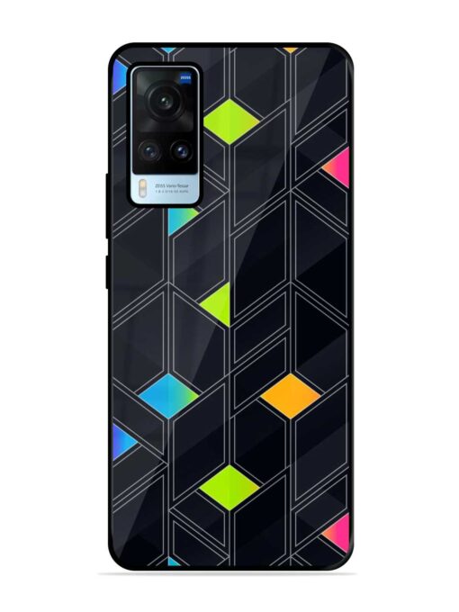 Abstract Mosaic Seamless Glossy Metal Phone Cover for Vivo X60 Zapvi