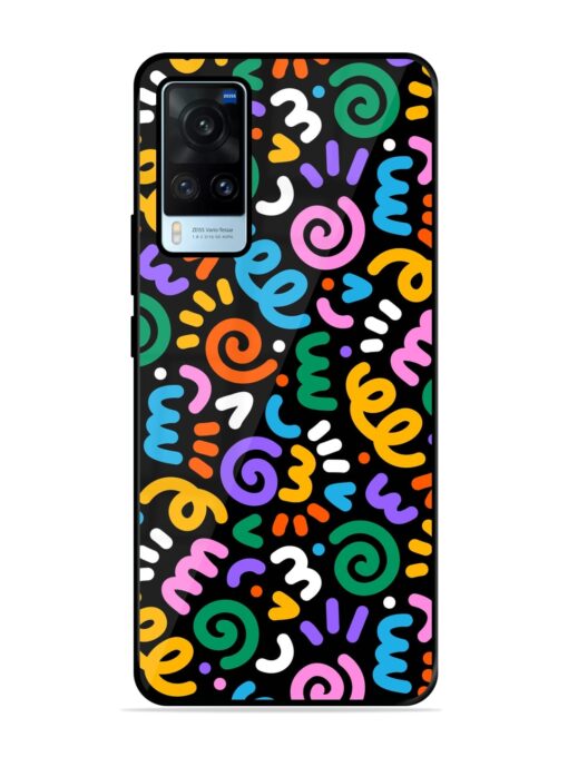 Colorful Seamless Vector Glossy Metal Phone Cover for Vivo X60