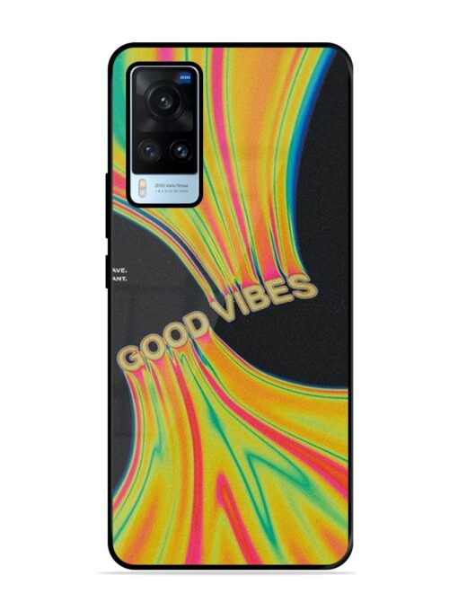 Good Vibes Glossy Metal Phone Cover for Vivo X60