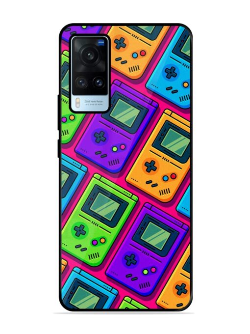 Game Seamless Pattern Glossy Metal Phone Cover for Vivo X60 Zapvi