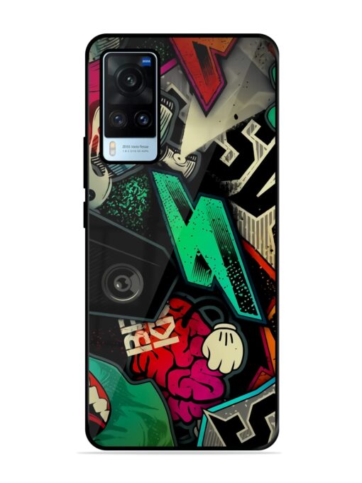 Graffiti Art Glossy Metal Phone Cover for Vivo X60