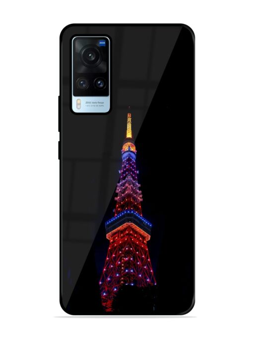 Eiffel Tower Night View Glossy Metal Phone Cover for Vivo X60 Zapvi