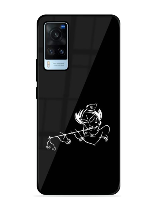 Krishna Flute Glossy Metal Phone Cover for Vivo X60 Zapvi