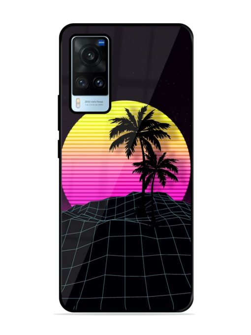 Coconut Vector Glossy Metal Phone Cover for Vivo X60 Zapvi