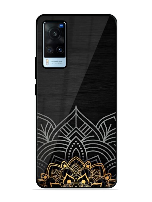 Decorative Golden Pattern Glossy Metal Phone Cover for Vivo X60