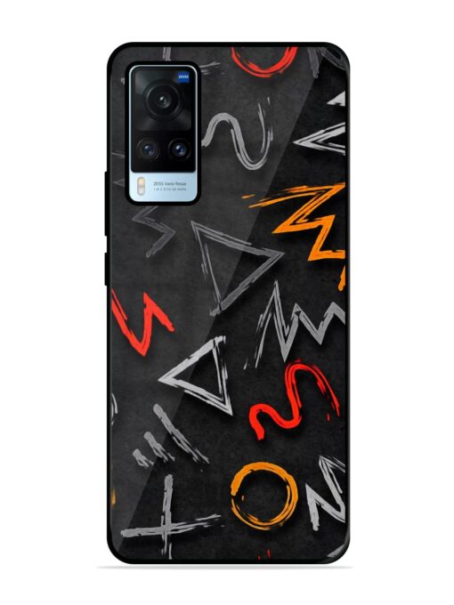 Grungy Graffiti Glossy Metal Phone Cover for Vivo X60