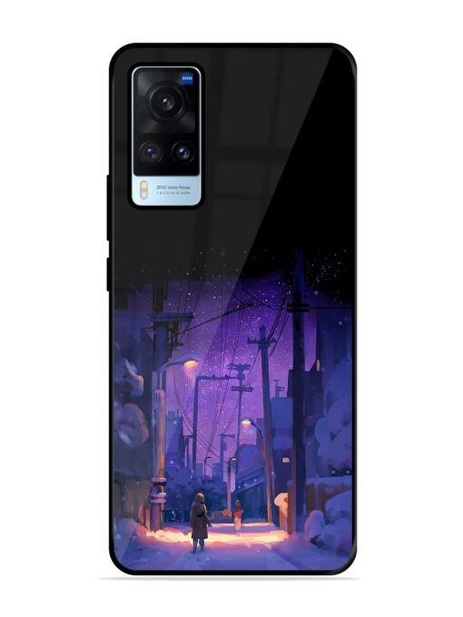 Winter Anime Art Glossy Metal Phone Cover for Vivo X60 Zapvi