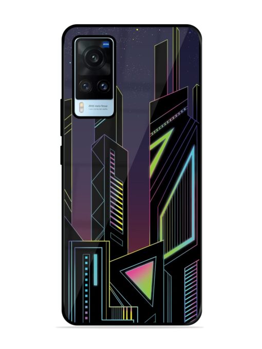 Neon Dreamscape Glossy Metal Phone Cover for Vivo X60