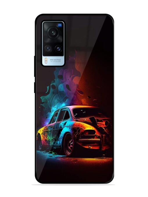 High Classic Car Art Glossy Metal Phone Cover for Vivo X60