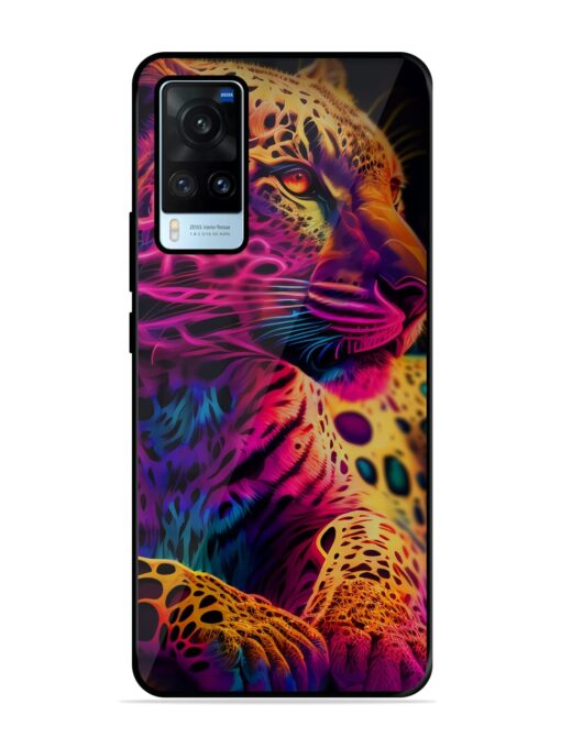 Leopard Art Glossy Metal Phone Cover for Vivo X60