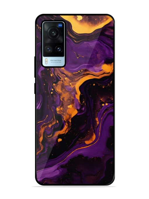 Painting Of A Purple Glossy Metal Phone Cover for Vivo X60