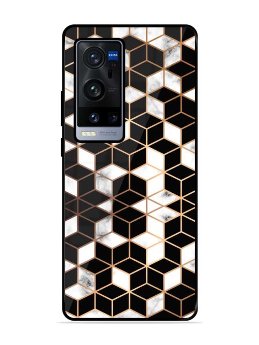 Vector Marble Texture Glossy Metal Phone Cover for Vivo X60 Pro Plus