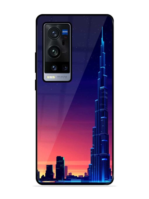 Burj Khalifa Abstract Glossy Metal Phone Cover for Vivo X60 Pro Plus