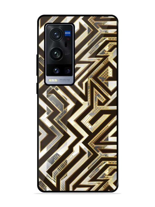 Technology Geometric Seamless Glossy Metal Phone Cover for Vivo X60 Pro Plus