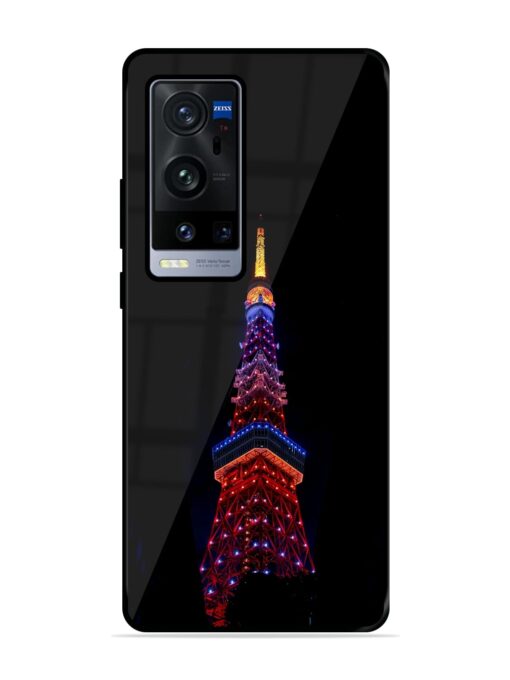 Eiffel Tower Night View Glossy Metal Phone Cover for Vivo X60 Pro Plus Zapvi