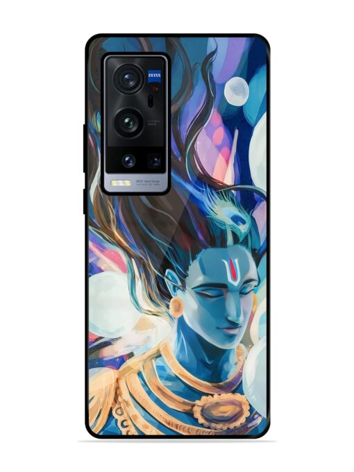 Bhagwan Sri Krishna Glossy Metal Phone Cover for Vivo X60 Pro Plus Zapvi