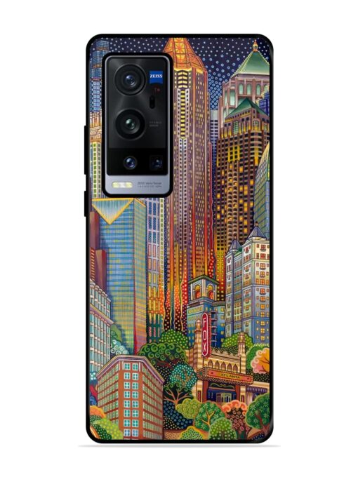 Cityscapes Art Glossy Metal Phone Cover for Vivo X60 Pro Plus