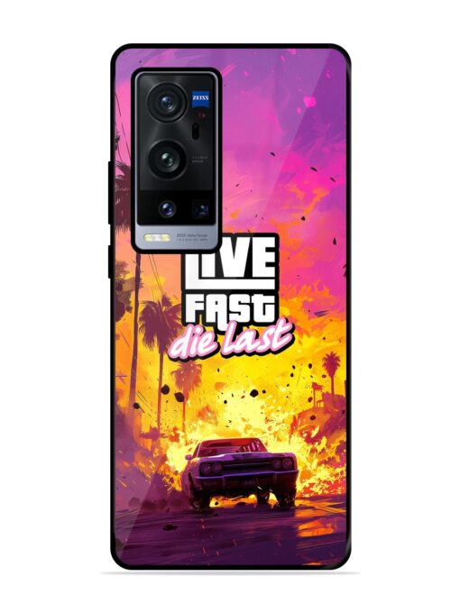 Live Fast Glossy Metal Phone Cover for Vivo X60 Pro Plus Zapvi