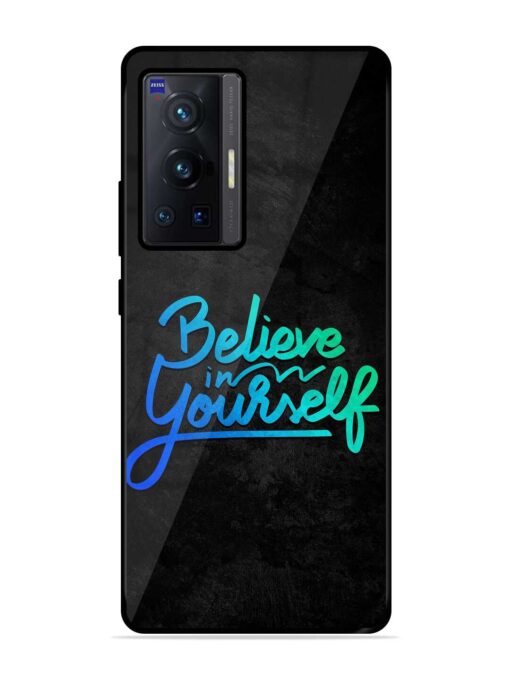 Believe In Yourself Glossy Metal Phone Cover for Vivo X70 Pro (5G) Zapvi