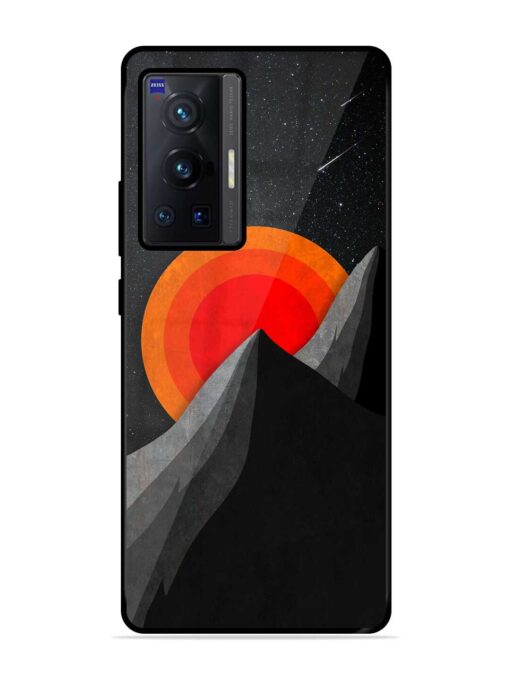 Black Mountain Glossy Metal Phone Cover for Vivo X70 Pro (5G) Zapvi