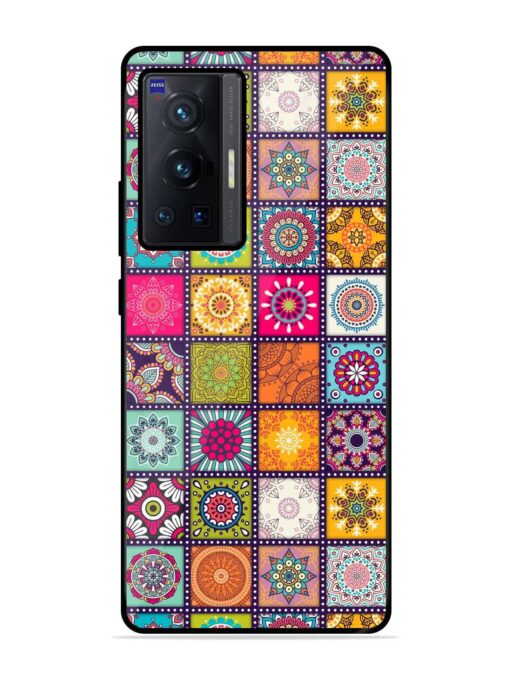 Seamless Pattern Vintage Glossy Metal Phone Cover for Vivo X70 Pro (5G) Zapvi