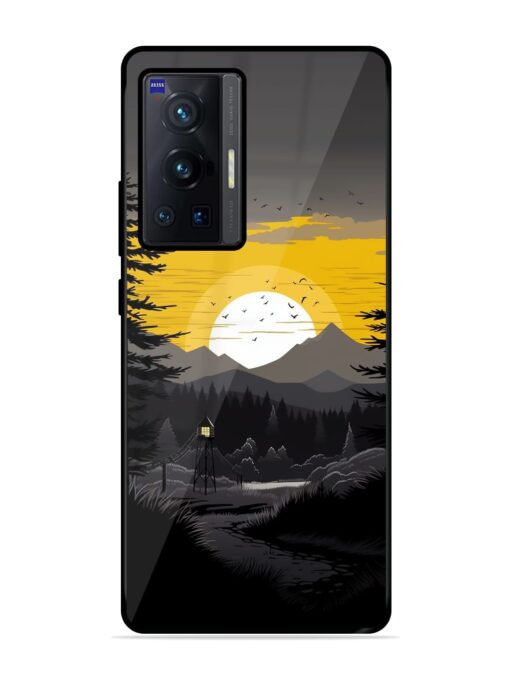 Sunset Vector Glossy Metal Phone Cover for Vivo X70 Pro (5G) Zapvi