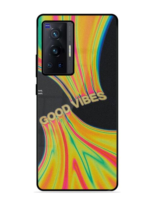 Good Vibes Glossy Metal Phone Cover for Vivo X70 Pro (5G) Zapvi