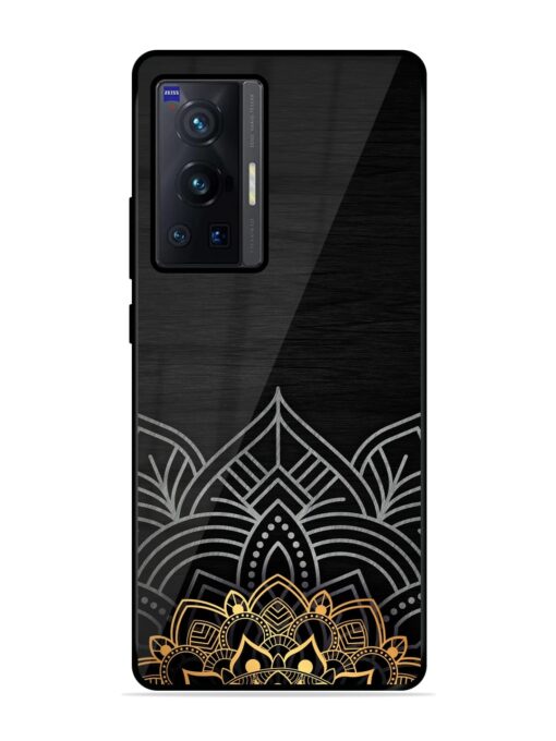 Decorative Golden Pattern Glossy Metal Phone Cover for Vivo X70 Pro (5G) Zapvi