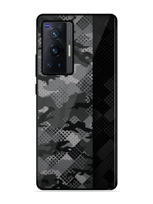 Dark Camouflage Glossy Metal Phone Cover for Vivo X70 Pro (5G) Zapvi