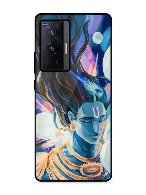 Bhagwan Sri Krishna Glossy Metal Phone Cover for Vivo X70 Pro (5G) Zapvi