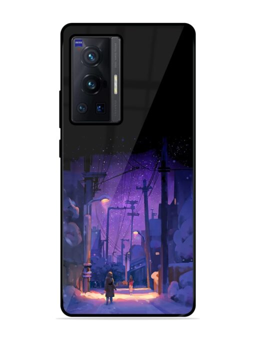 Winter Anime Art Glossy Metal Phone Cover for Vivo X70 Pro (5G) Zapvi