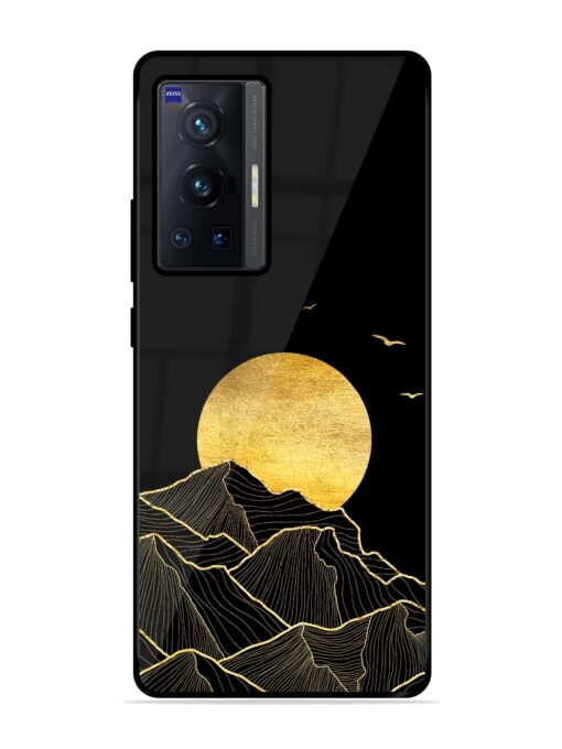 Golden Sunrise Glossy Metal Phone Cover for Vivo X70 Pro (5G) Zapvi