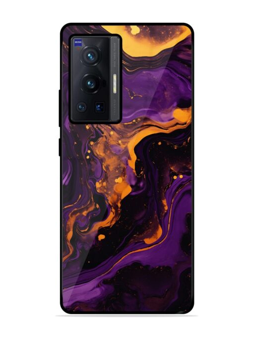 Painting Of A Purple Glossy Metal Phone Cover for Vivo X70 Pro (5G) Zapvi