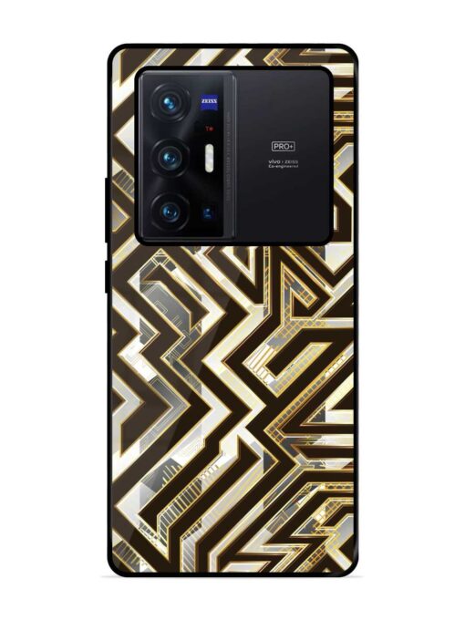 Technology Geometric Seamless Glossy Metal Phone Cover for Vivo X70 Pro Plus Zapvi