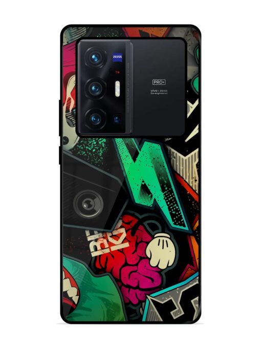 Graffiti Art Glossy Metal Phone Cover for Vivo X70 Pro Plus