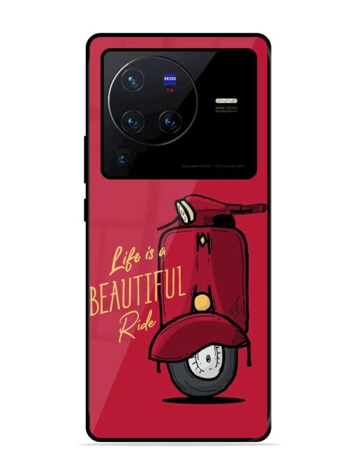 Life Is Beautiful Rides Glossy Metal Phone Cover for Vivo X80 Pro Zapvi