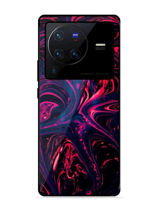 Abstract Background Glossy Metal Phone Cover for Vivo X80 Pro Zapvi