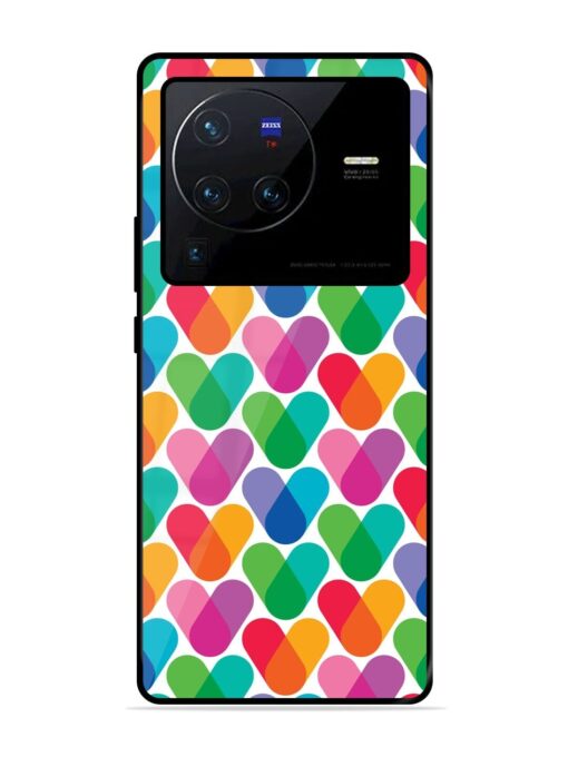 Overlapping Colors Colorful Glossy Metal TPU Phone Cover for Vivo X80 Pro Zapvi