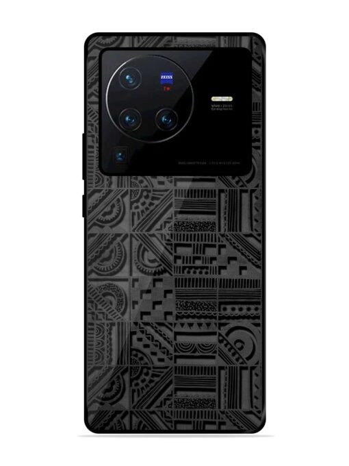 Seamless Pattern Glossy Metal Phone Cover for Vivo X80 Pro Zapvi