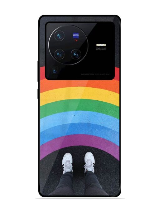 Legs Rainbow Glossy Metal TPU Phone Cover for Vivo X80 Pro Zapvi