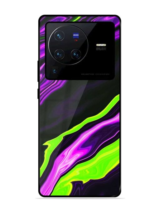 Bright Fluid Violet Glossy Metal Phone Cover for Vivo X80 Pro