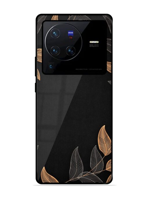 Foliage Art Glossy Metal Phone Cover for Vivo X80 Pro Zapvi