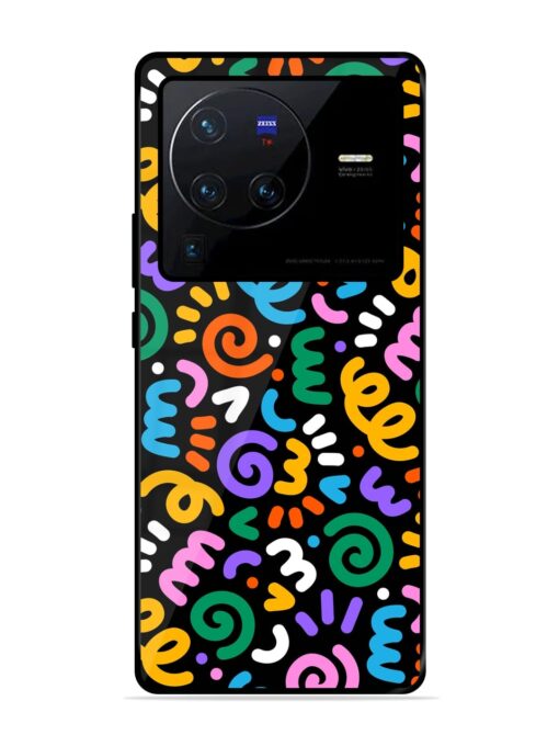 Colorful Seamless Vector Glossy Metal Phone Cover for Vivo X80 Pro Zapvi