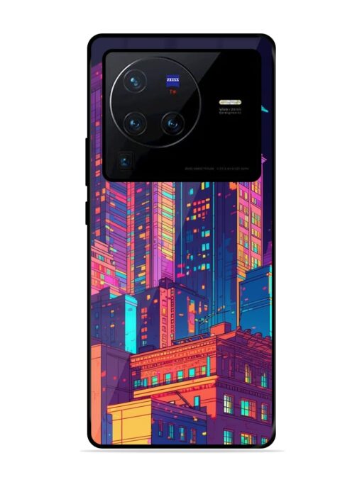 City View Glossy Metal Phone Cover for Vivo X80 Pro Zapvi